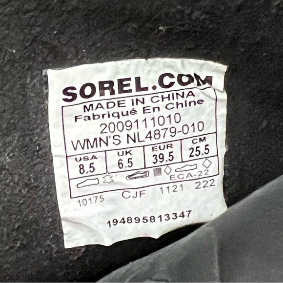 SOREL Hi-Line Waterproof Lace-Up Boot Black Jet Size 8.5 US - Picture 13 of 15